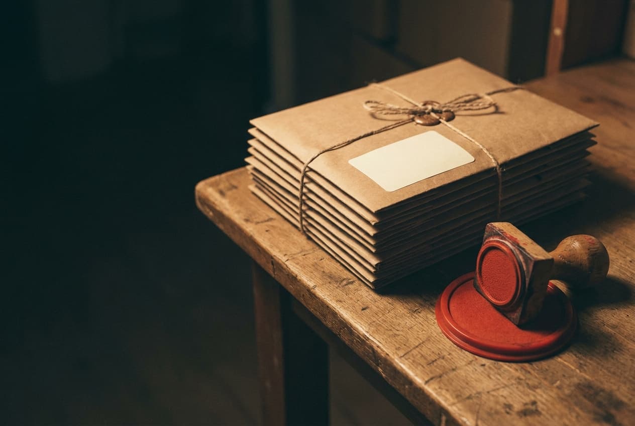 Versand aus Deutschland: ein frankiertes Paket wird für den Käufer verschickt.